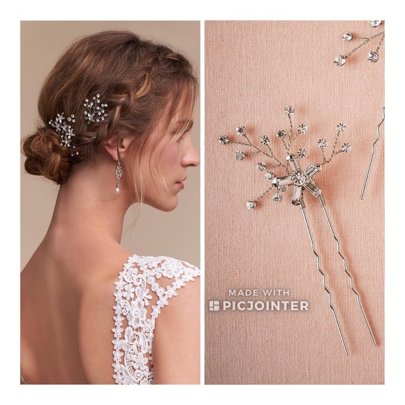 Anthropologie Accessories - BHLDN Stargazer Hair Bobbies Pin Silver